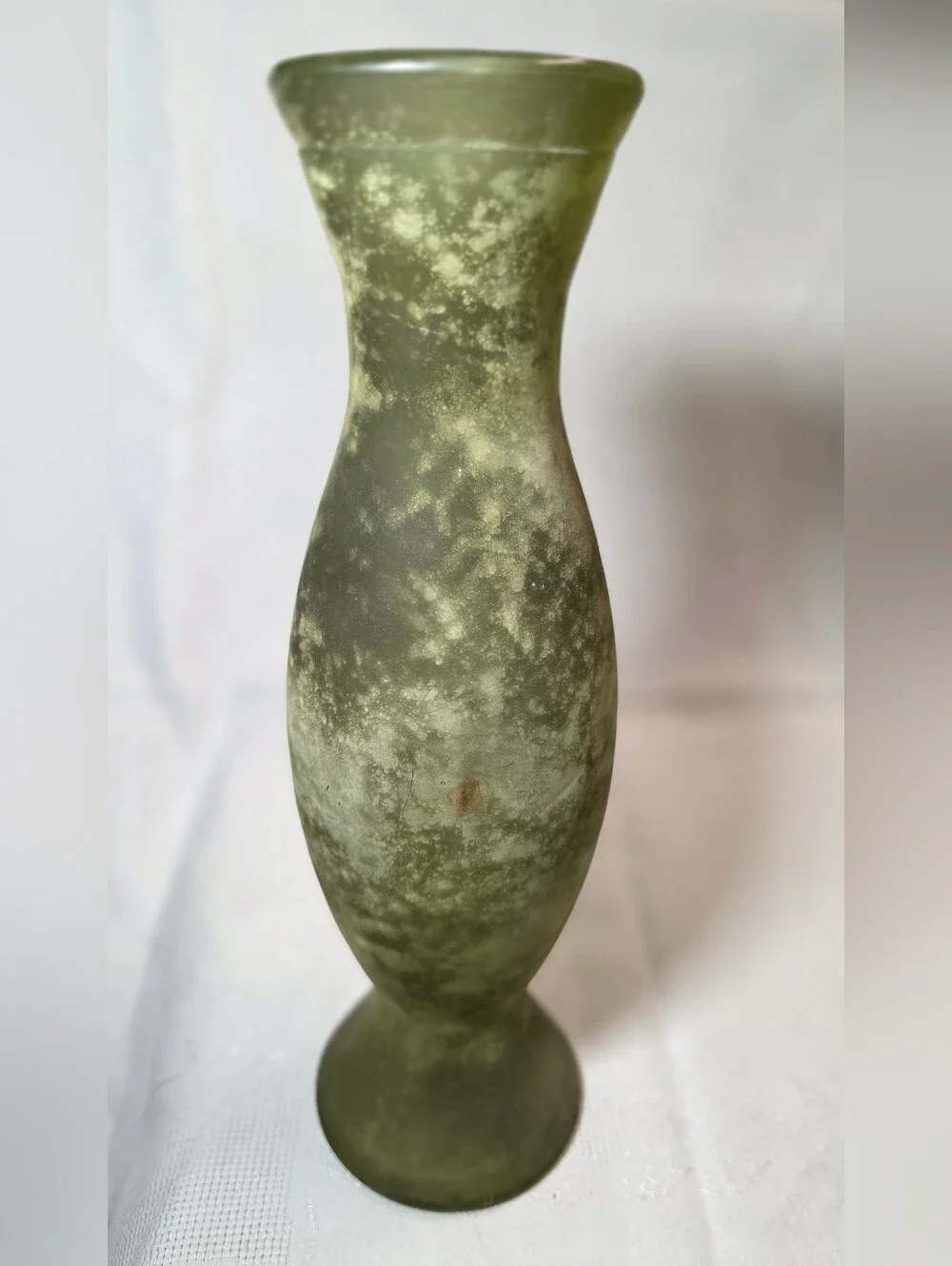 Olive Green Glass Decorative Vase - Home Accents